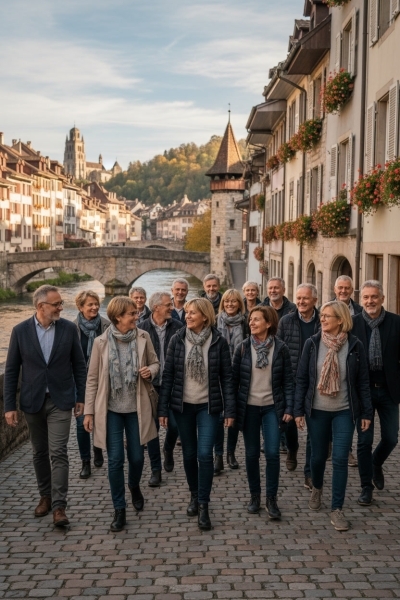 Balade dans Fribourg entre célibataires 40-60 ans
